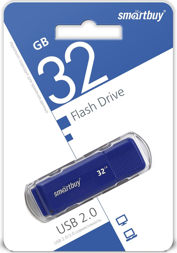 USB Flash карта Smartbuy Dock 32GB синий - фото 1 - id-p111477885