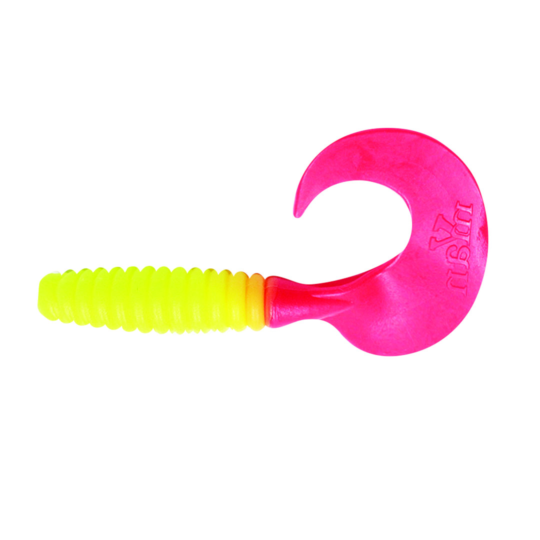 Твистер YAMAN PRO Spiral, р.4 inch, цвет #06 - Chartreuse red tail (уп.5 шт)/YP-S4-06 - фото 1 - id-p110985783