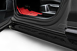 Пороги алюминиевые Slitkoff "Alfa Black" 2100 черные Audi Q7 (2005-2010), фото 2
