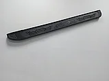 Пороги алюминиевые Slitkoff "Alfa Black" 1450 черные Chevrolet NIVA (2009-), фото 3