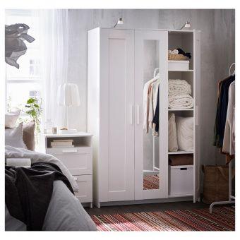 Шкаф БРИМНЭС платяной 3-дверный белый, 117x190 см - фото 4 - id-p111600087
