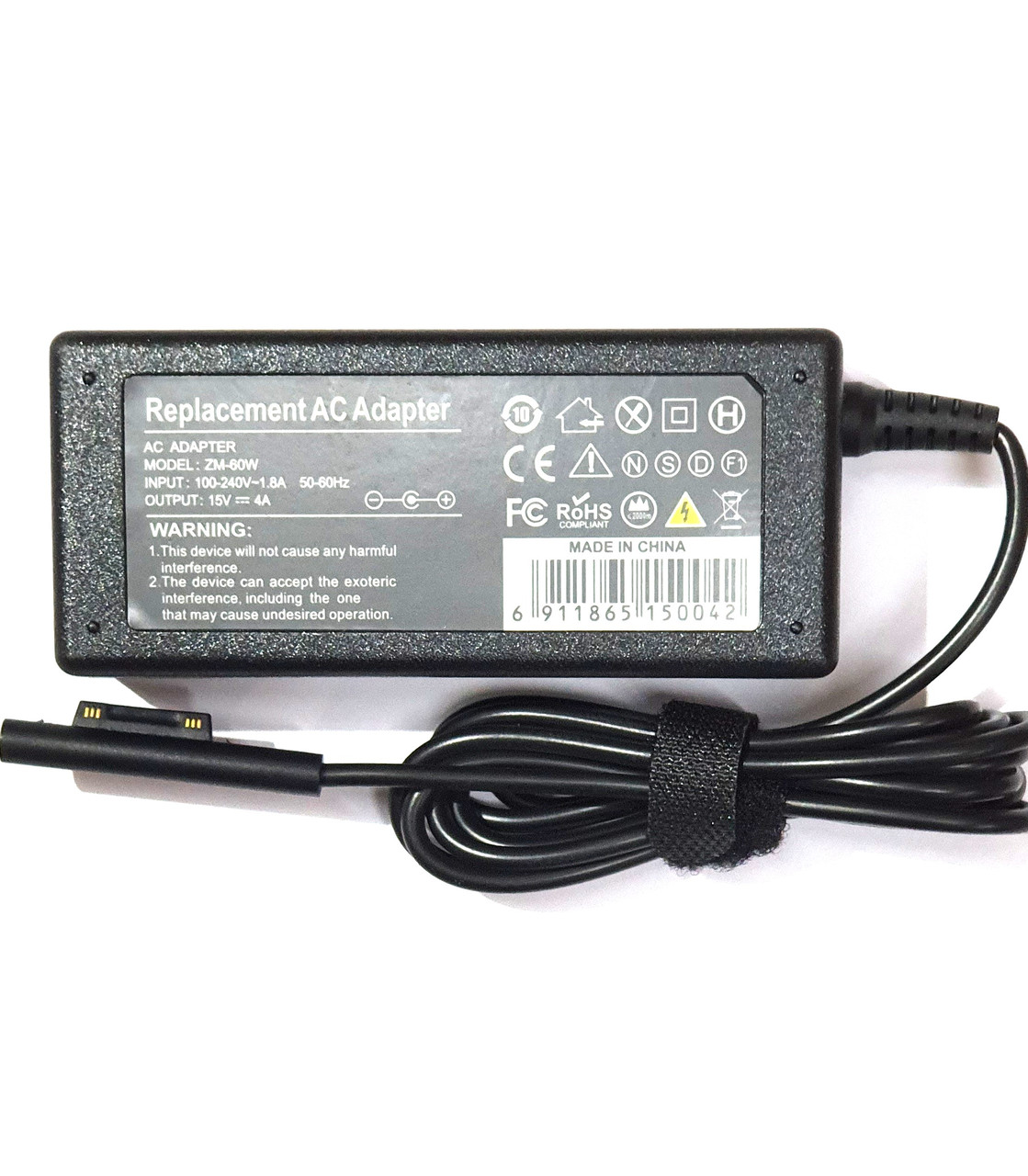 Блок питания для ноутбука Microsoft Surface Pro 3/4/5/6, 15V 4A 65W