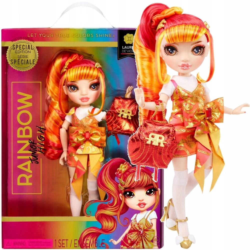 Кукла Rainbow High Junior Лорел Де'Виус Оранжевая