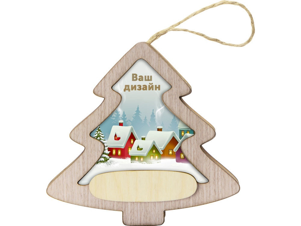 Новогодняя подвеска с подсветкой «Ёлочка» с индивидуальным дизайном, фото 1