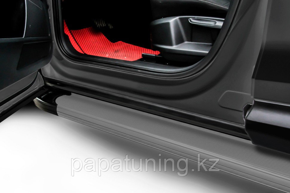Пороги алюминиевые Slitkoff "Optima Grafit" 1700 графитовые Lexus NX 300h (2014-2021) - фото 2 - id-p111050275