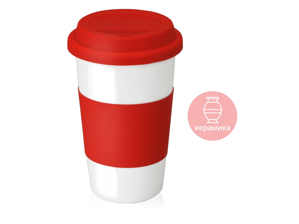 Кружка «Нью-Йорк» с силиконовой крышкой и манжетой, фото 1