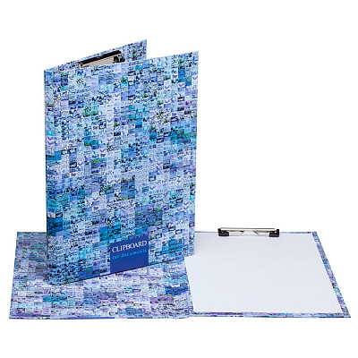 Папка-планшет картонная "Hatber", А4, металлический зажим, крышка ...