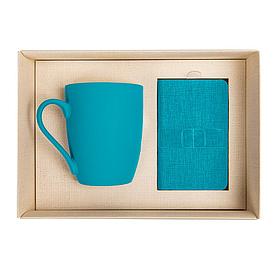 Набор подарочный PROVENCE-2: Универсальный аккумулятор(5000мАh) и кружка; голубой, шт