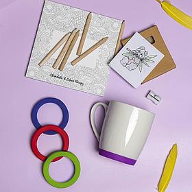 Набор подарочный IMPRESSIONISTA: альбом, набор цветных карандашей, кружка, коробка, стружка