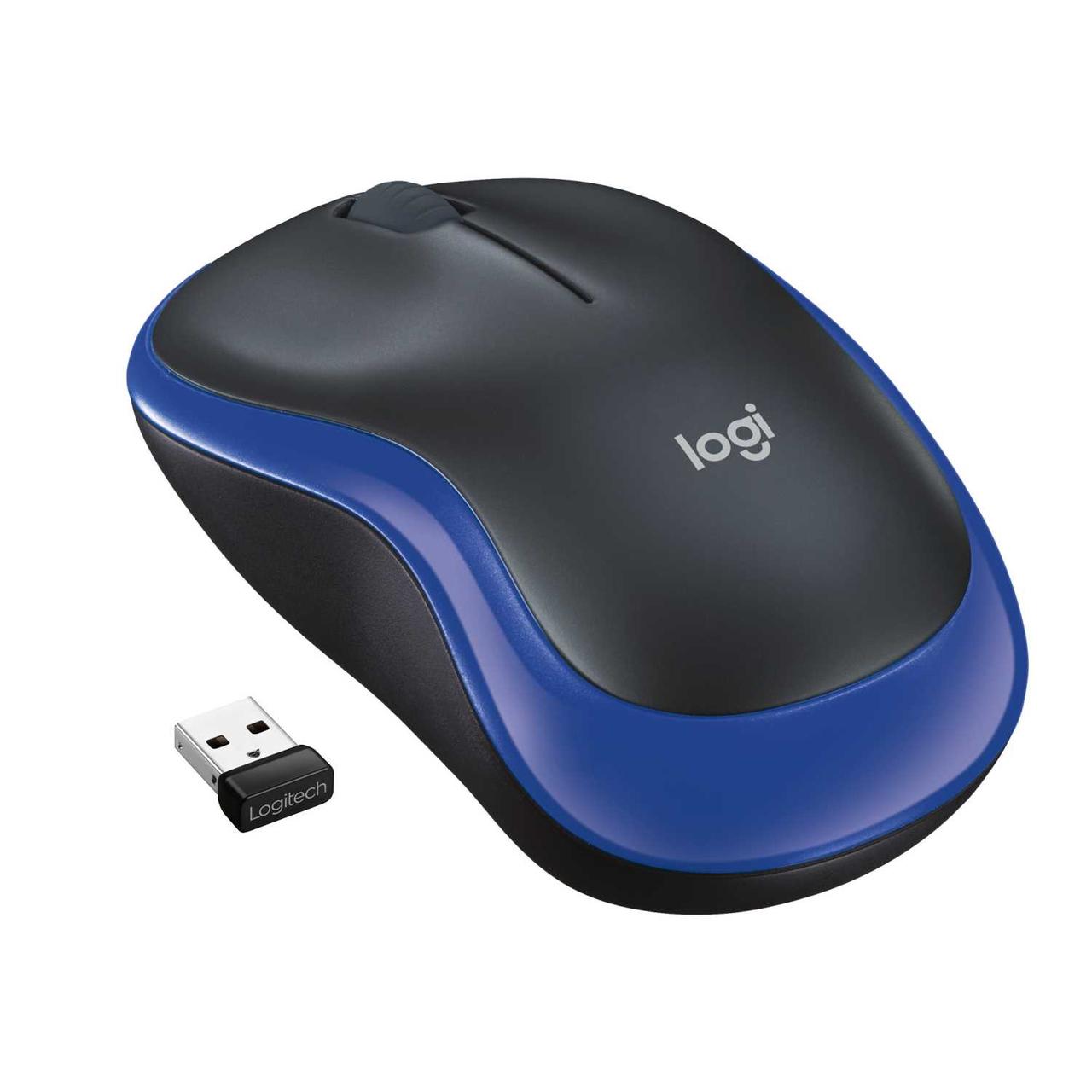 Мышь Logitech беспроводная M185 Blue, фото 1