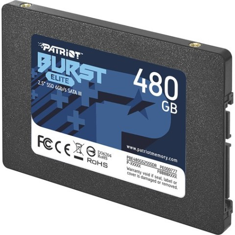 SSD накопитель 480Gb Patriot Burst Elite PBE480GS25SSDR, 2.5", SATA III - фото 2 - id-p108093375