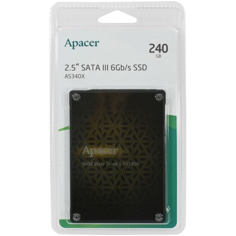 SSD накопитель 240Gb Apacer AS340X AP240GAS340XC-1, 2.5", SATA III - фото 2 - id-p108272811