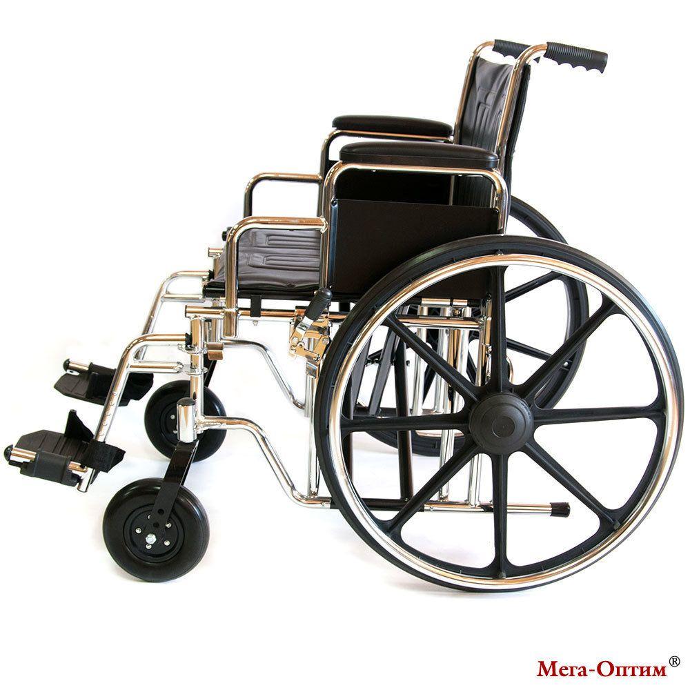 Кресло-коляска Мега-Оптим 711 AE (кожзам) повышенной грузоподъемности - фото 2 - id-p111614207