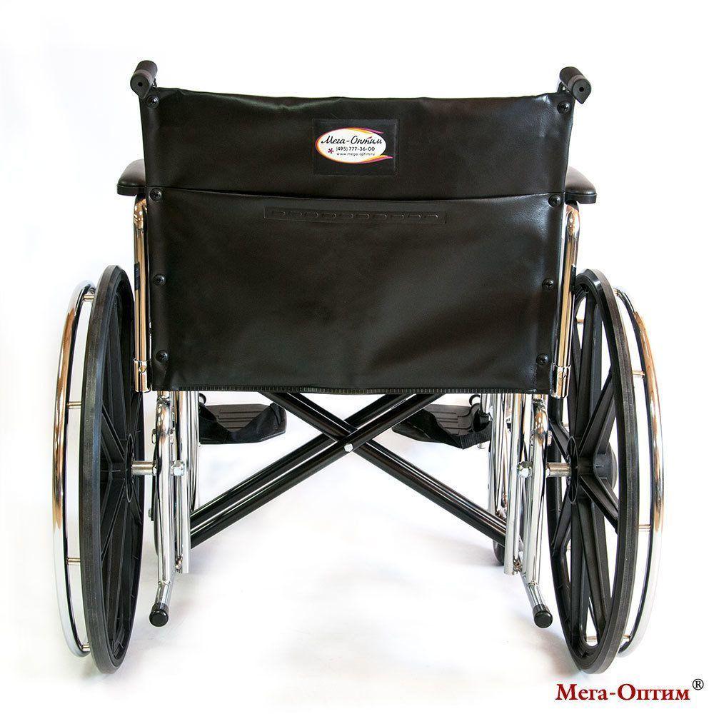 Кресло-коляска Мега-Оптим 711 AE (кожзам) повышенной грузоподъемности - фото 3 - id-p111614207
