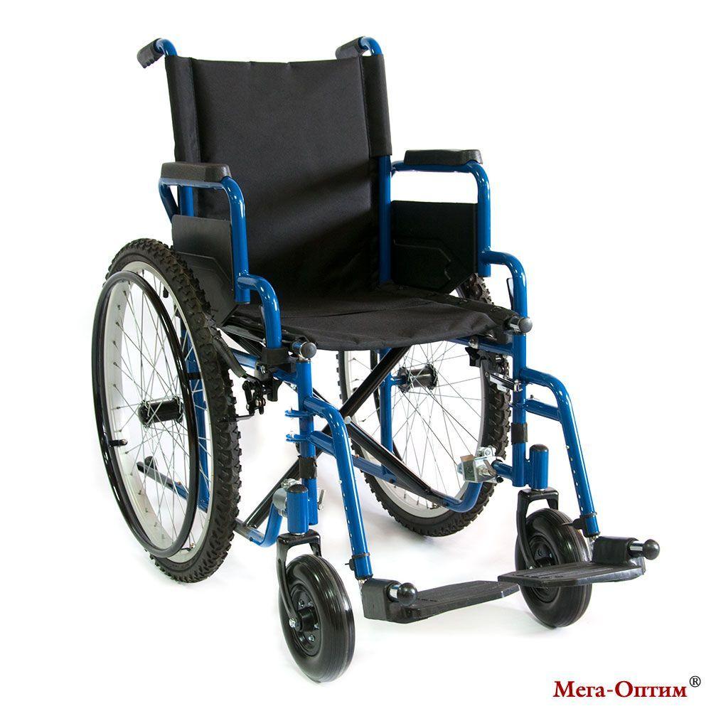Кресло-коляска Мега-Оптим 512 AE с ручным приводом - фото 1 - id-p111614565