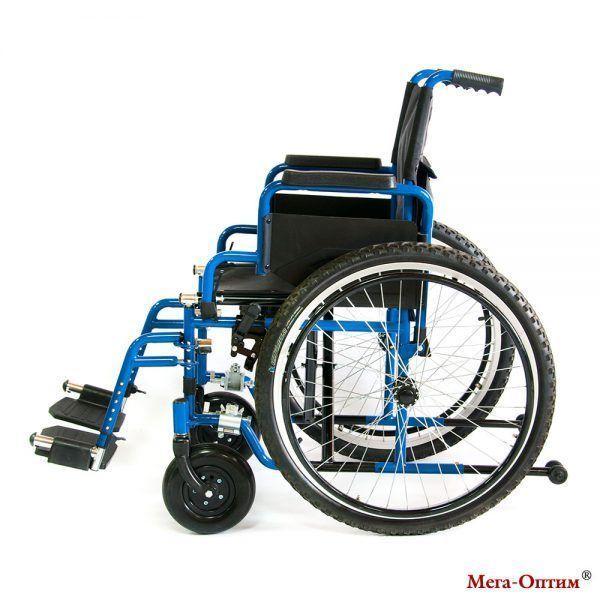 Кресло-коляска Мега-Оптим 512 AE с ручным приводом - фото 2 - id-p111614565
