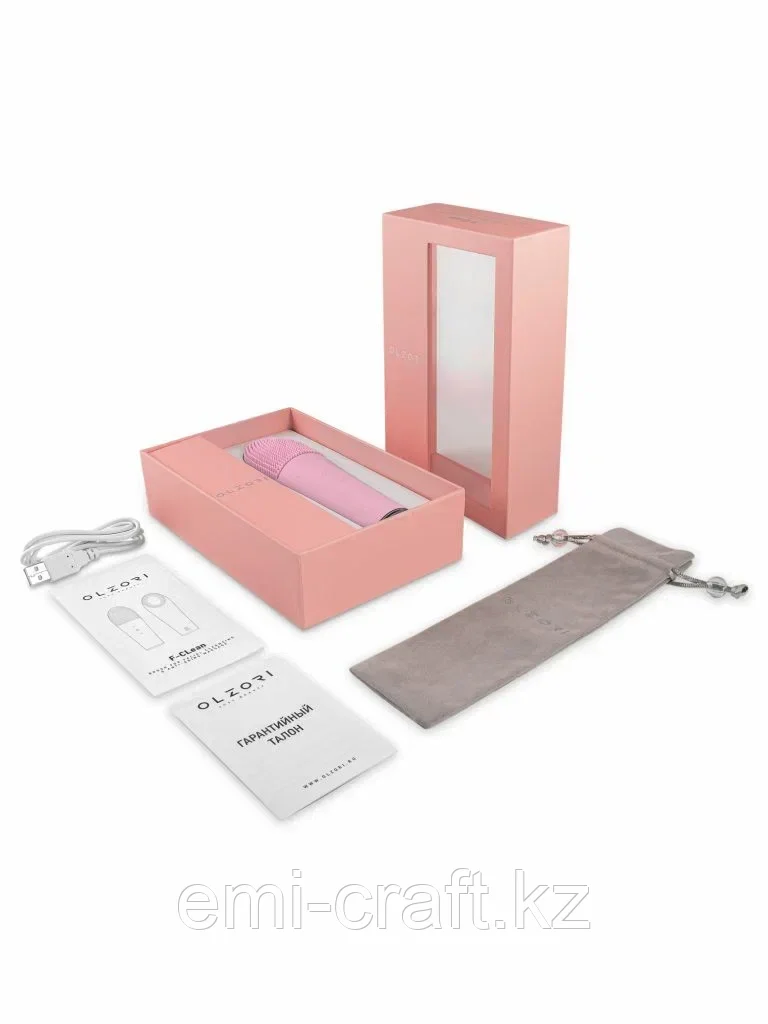 Olzori F-CLean Щеточка для очистки и массажа лица, цвет Pink - фото 2 - id-p110883853
