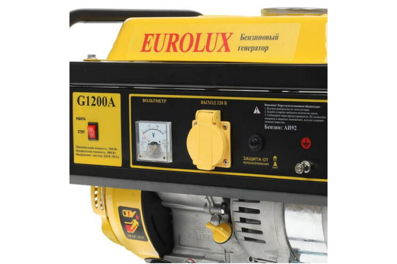 Электрогенератор EuroLux G1200A 64/1/35 (1.0 кВт, 220 В, ручной старт, бак 6 л) - фото 5 - id-p100309363