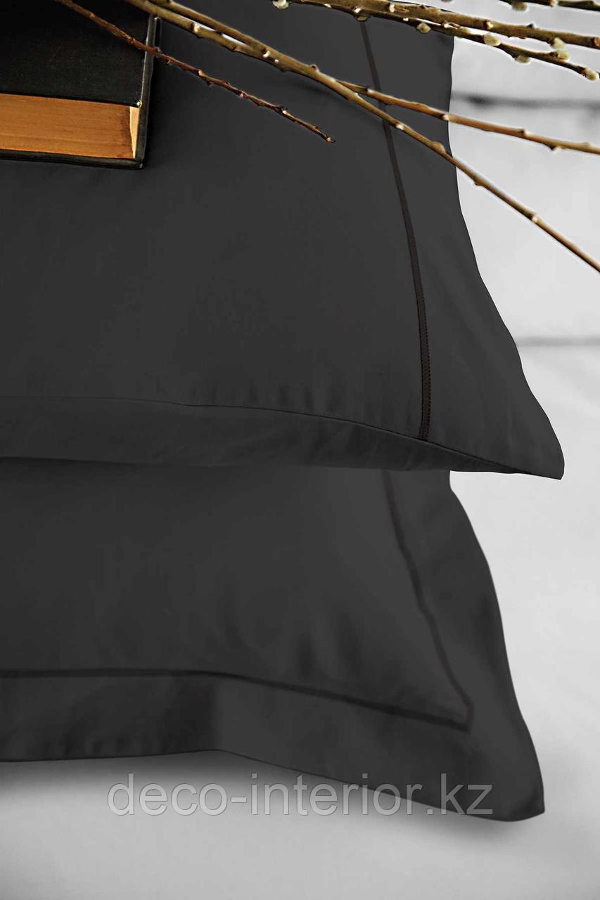 Комплект сатинового постельного белья King-Size двуспальный однотонный - фото 3 - id-p103059823
