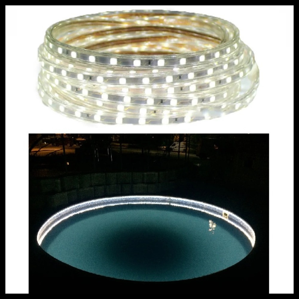 Cветодиодная влагостойкая лента Neo Neon для подсветки бассейнов (мощность=8 Вт, теплое свечение, 12V, IP67)