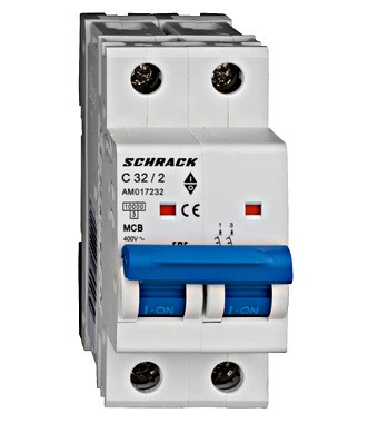 Автоматический выключатель AM C 32A 2P 10kA - фото 1 - id-p111621173