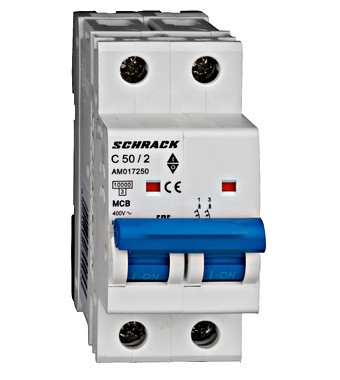 Автоматический выключатель AM C 50A 2P 10kA - фото 1 - id-p111621175