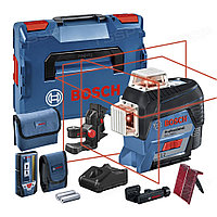 Лазерный линейный нивелир Bosch GLL 3-80C Professional + держатель BM 1 + приемник LR 7 + кейс L-boxx