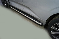 Пороги алюминиевые с пластиковой накладкой 1920 мм ТСС для Changan UNI-K 2.0 4WD 2023-