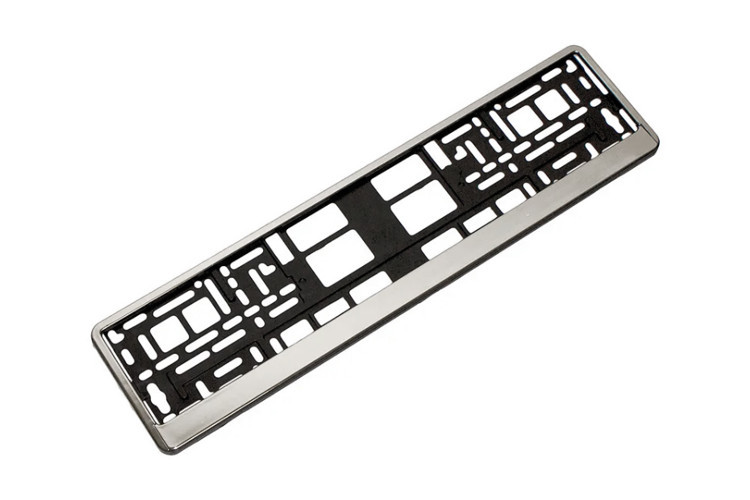 Рамка номера DOLLEX SPL17 (хром без надписи), фото 1