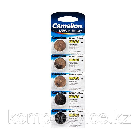 Батарейка CAMELION Lithium CR2032-BP5 5 шт. в блистере - фото 1 - id-p111633905