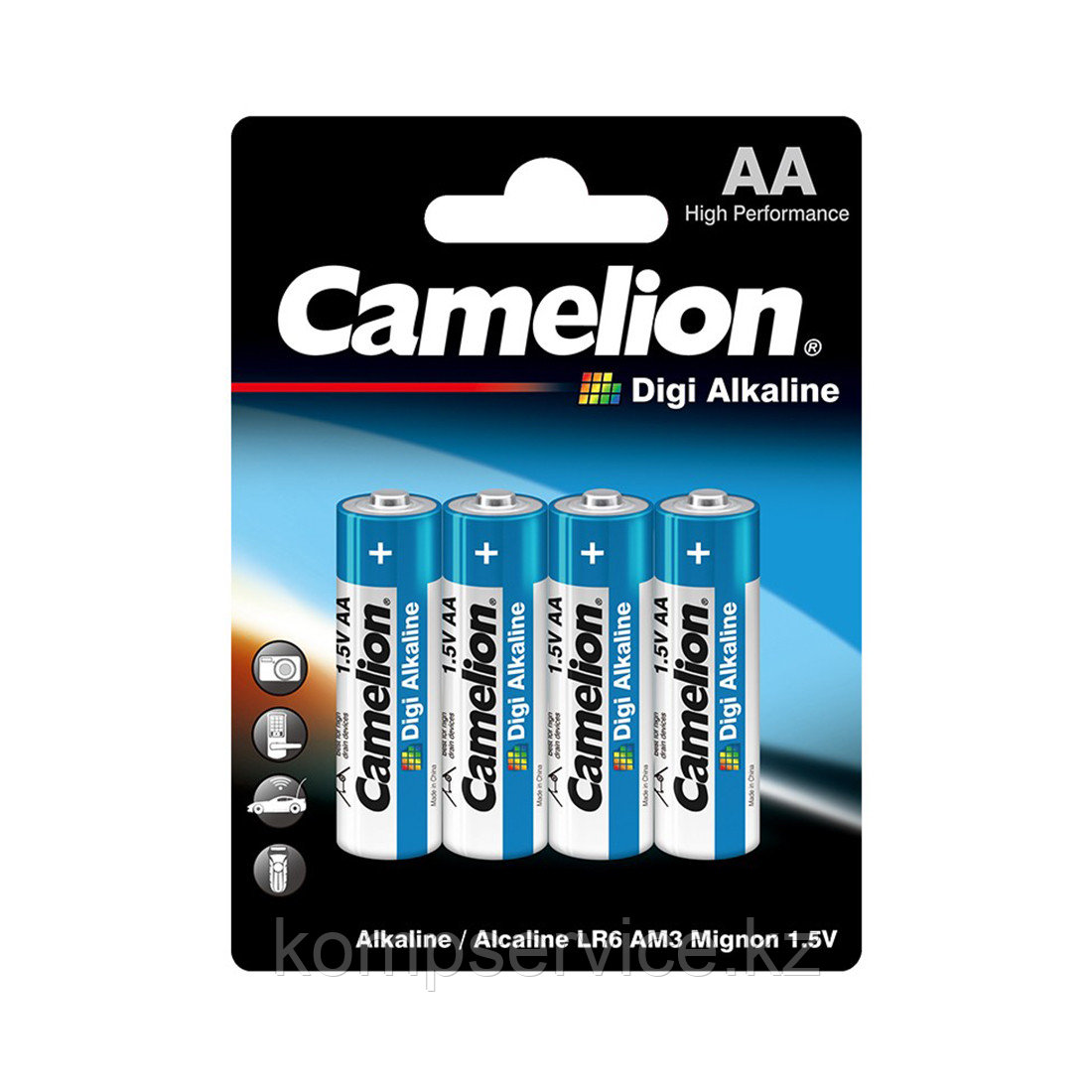 Батарейка CAMELION Digi Alkaline LR6-BP4DG 4 шт. в блистере - фото 1 - id-p111633910