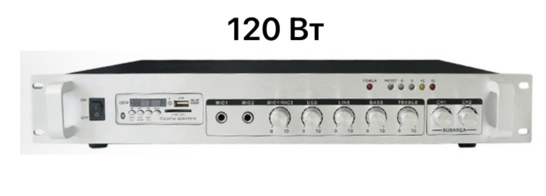 120Вт Трансляционный усилитель Ridial PMJ-120USB для систем звукового оповещения - фото 1 - id-p111640736