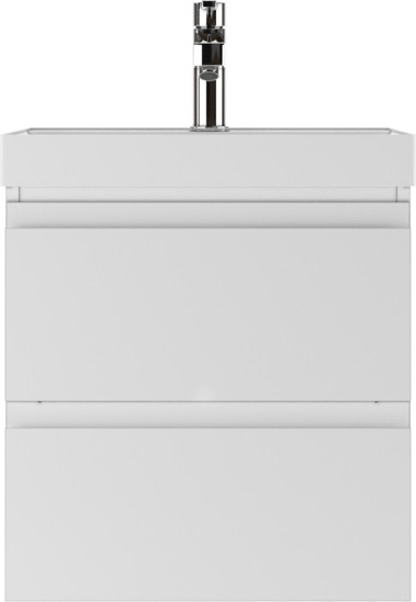 Тумба с раковиной "Classica 50" Graffo подвесная с 2 ящиками Белый Глянец Домино - фото 2 - id-p111641831