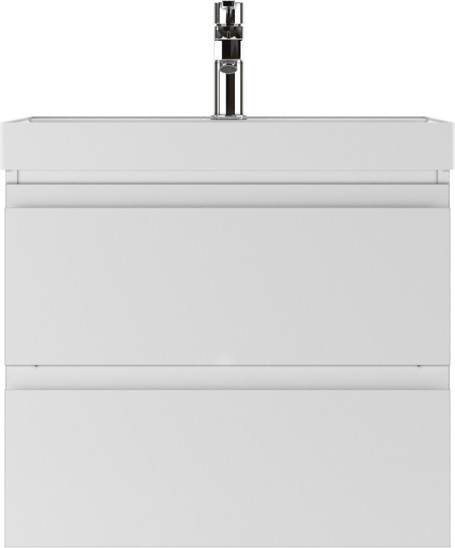 Тумба с раковиной "Classica 60" Graffo подвесная с 2 ящиками Белый Глянец Домино - фото 3 - id-p111643935