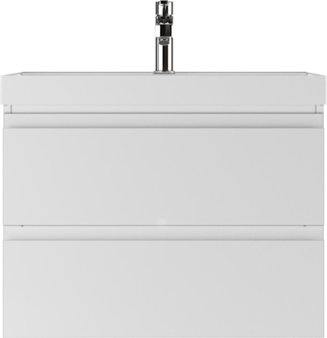 Тумба с раковиной "Classica 70" Graffo подвесная с 2 ящиками Белый Глянец Домино - фото 2 - id-p111643943