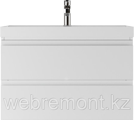 Тумба с раковиной "Classica 80" Graffo подвесная с 2 ящиками Белый Глянец Домино, фото 2