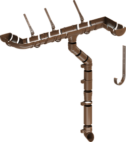 Водосточная система Светло-коричневый (RAL 8017) 120/80 DOCKE STANDARD