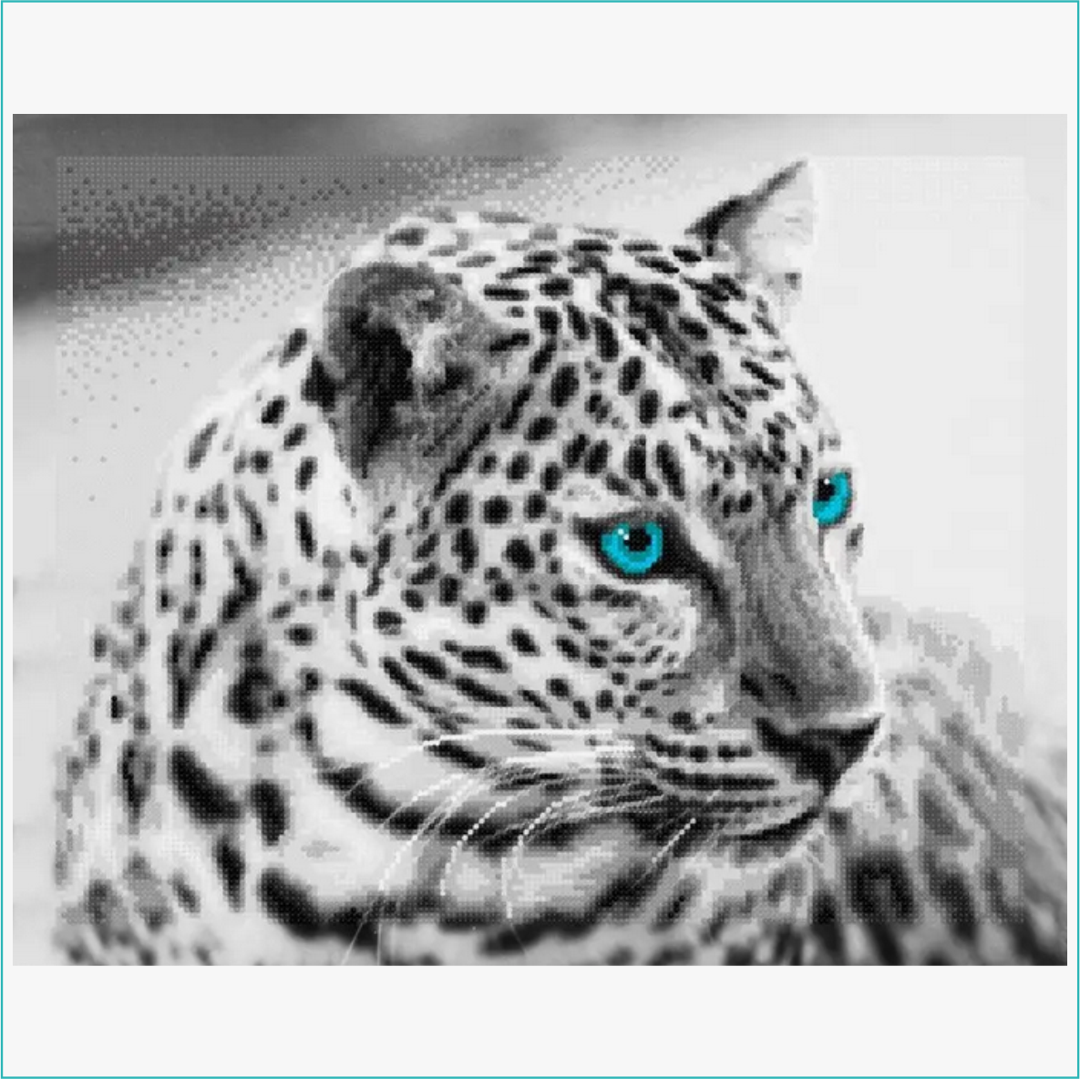Алмазная мозаика "Белый леопард" (40х50) - фото 2 - id-p111647899