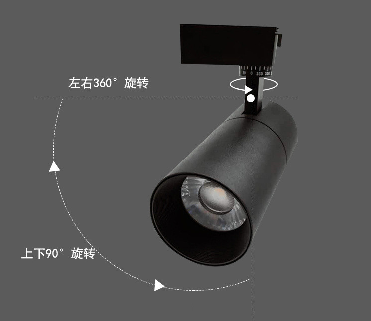 Трековый светильник черного/белого цвета мощность 40w свечение 6500k - фото 2 - id-p111649788