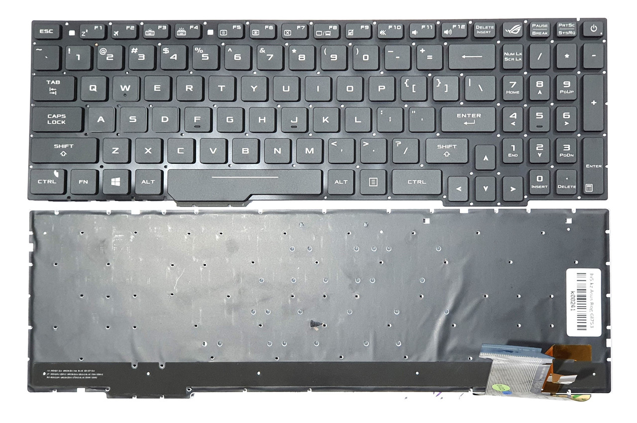 Клавиатура для ноутбука Asus ROG Strix GL553 с подсветкой ENG - фото 2 - id-p76836232