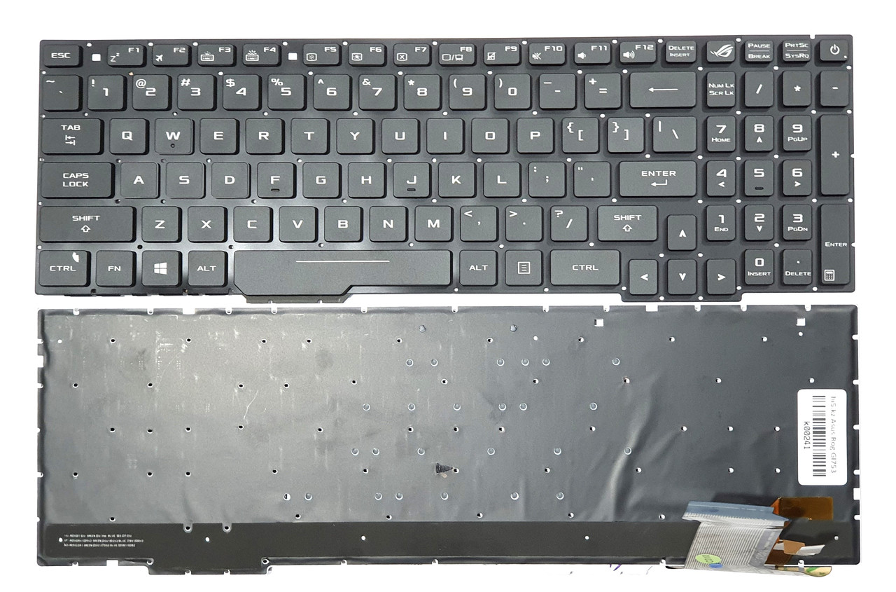 Клавиатура для ноутбука Asus ROG Strix GL753 с подсветкой ENG, фото 1