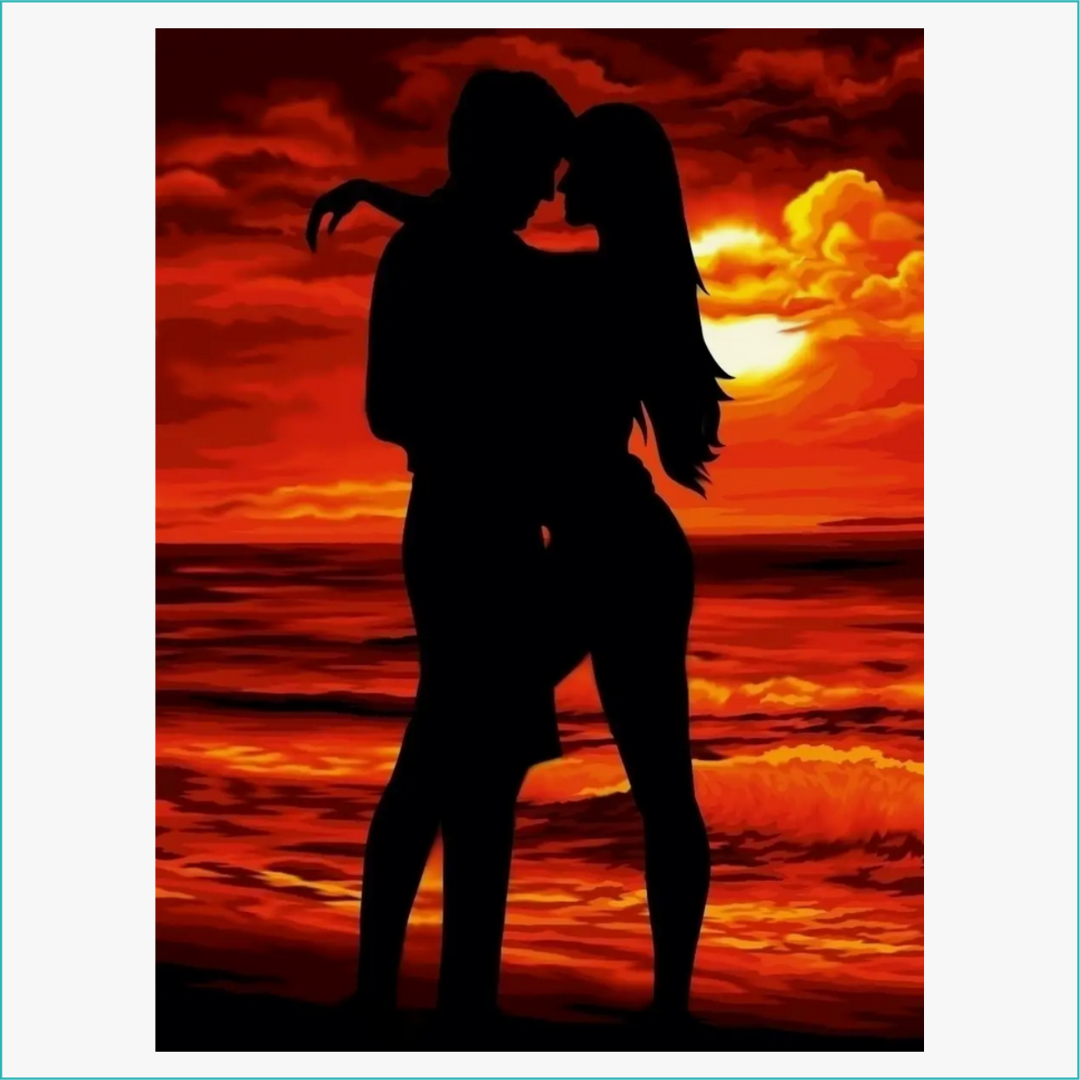 Картина по номерам "Двое у моря на закате" (40х50) - фото 2 - id-p111652938