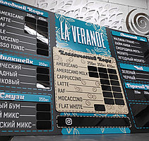 Меловые доски меню (маркерные доски 3D)