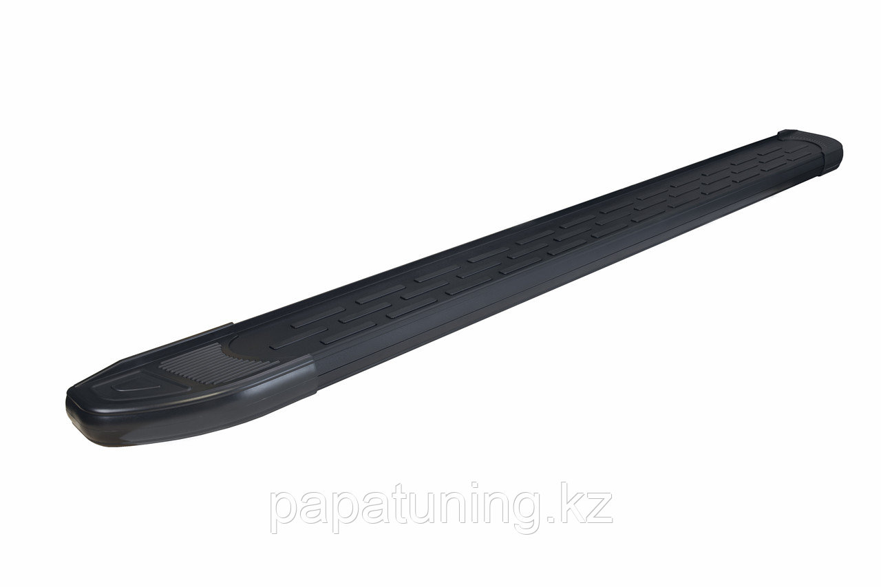Пороги алюминиевые Slitkoff "Premium Black" 1600 черные Lifan X60 (2011-2015) - фото 4 - id-p111050325