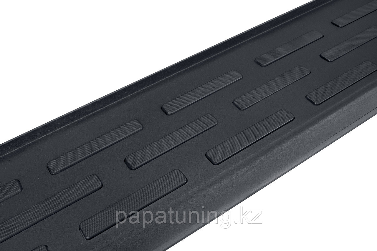 Пороги алюминиевые Slitkoff "Premium Black" 1600 черные Lifan X60 (2011-2015) - фото 7 - id-p111050325