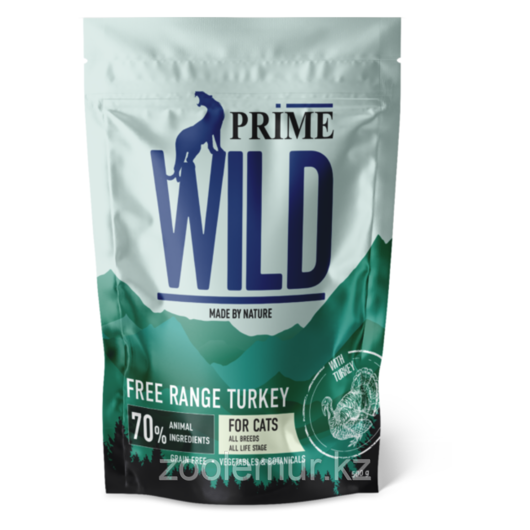 PRIME WILD GF FREE RANGE Сухой корм для котят и кошек, индейка
