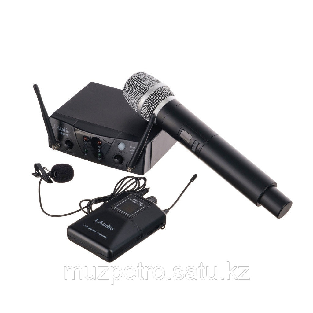 Радиомикрофон + петличный радиомикрофон LAudio PRO2-MP - фото 1 - id-p111656804