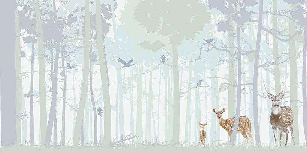 Лес волшебный с оленями 12-1466 - фото 2 - id-p111673087
