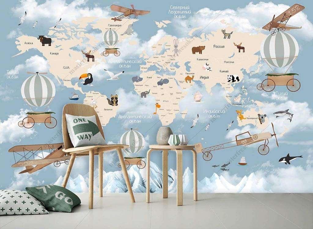 Карта мира для мальчика 12-1150 - фото 4 - id-p111671158