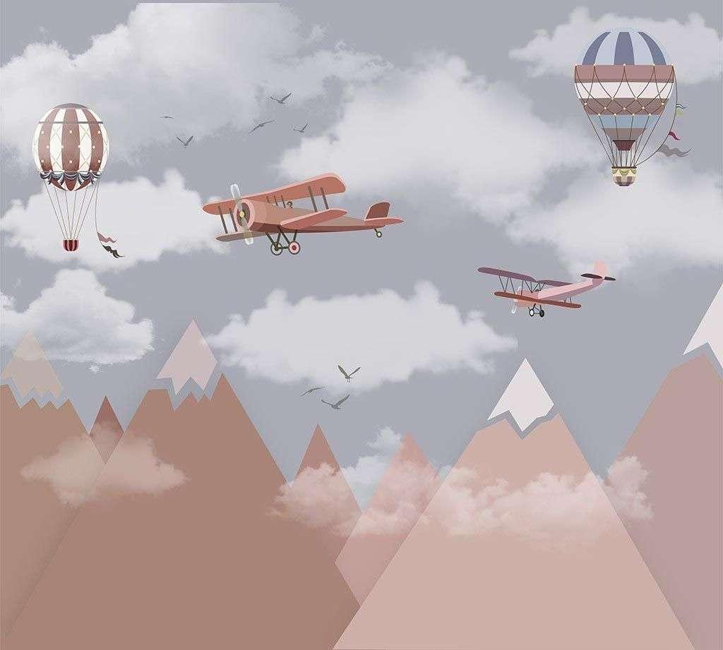 Воздушные шары и самолёты в коричневых горах мальчику 12-1522 - фото 2 - id-p111673257